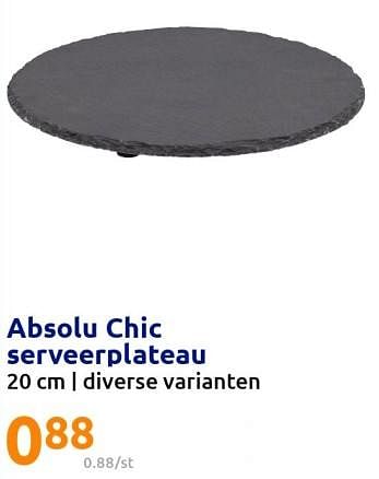 Promoties Absolu chic serveerplateau - Absolu - Geldig van 07/12/2022 tot 13/12/2022 bij Action