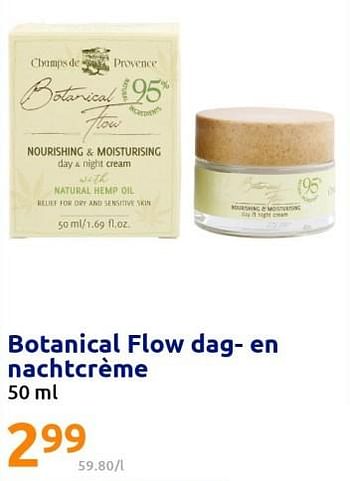 Promoties Botanical flow dag- en nachtcrème - Huismerk - Action - Geldig van 07/12/2022 tot 13/12/2022 bij Action