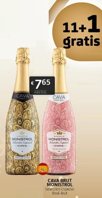 Promoties Cava brut monistrol seleccion especial rosé brut - Schuimwijnen - Geldig van 16/12/2022 tot 31/12/2022 bij BelBev