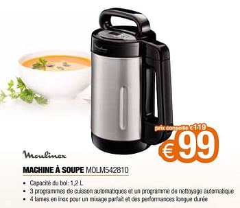 Promotions Moulinex machine à soupe molm542810 - Moulinex - Valide de 02/12/2022 à 31/12/2022 chez Expert