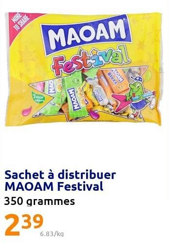 Promotions Sachet à distribuer maoam festival - Maoam - Valide de 07/12/2022 à 13/12/2022 chez Action