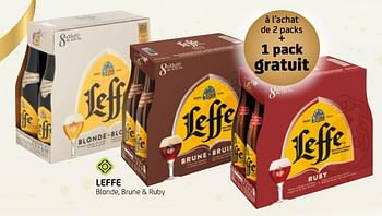 Promotions Leffe à l’achat de 2 packs + 1 pack gratuit - Leffe - Valide de 16/12/2022 à 31/12/2022 chez BelBev
