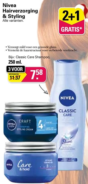 Promoties Classic care shampoo - Nivea - Geldig van 30/11/2022 tot 24/12/2022 bij De Online Drogist