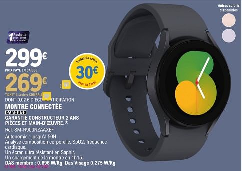 Montre connectée chez leclerc hot sale