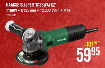 Promoties Hikoki haakse slijper g13swaykz - Hikoki - Geldig van 06/12/2022 tot 31/12/2022 bij HandyHome