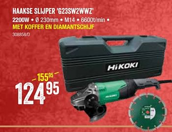 Promoties Hikoki haakse slijper g23sw2wwz - Hikoki - Geldig van 06/12/2022 tot 31/12/2022 bij HandyHome