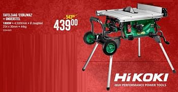 Promoties Hikoki tafelzaag c10rjwaz + onderstel - Hikoki - Geldig van 06/12/2022 tot 31/12/2022 bij HandyHome