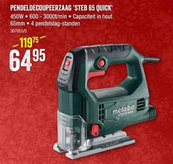 Promoties Metabo pendeldecoupeerzaag steb 65 quick - Metabo - Geldig van 06/12/2022 tot 31/12/2022 bij HandyHome