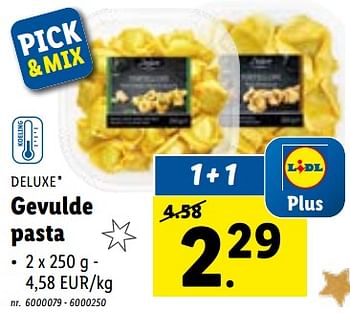 Promoties Gevulde pasta - Deluxe - Geldig van 19/12/2022 tot 24/12/2022 bij Lidl