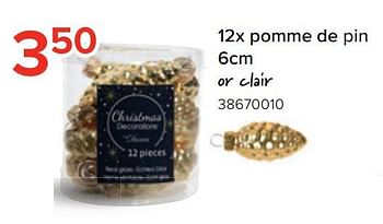 Promotions 12x pomme de pin - Produit Maison - Euroshop - Valide de 21/11/2022 à 31/12/2022 chez Euro Shop