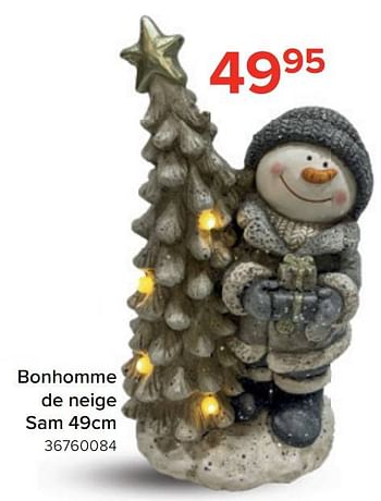 Promotions Bonhomme de neige sam - Produit Maison - Euroshop - Valide de 21/11/2022 à 31/12/2022 chez Euro Shop
