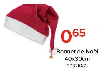 Promotions Bonnet de noël - Produit Maison - Euroshop - Valide de 21/11/2022 à 31/12/2022 chez Euro Shop