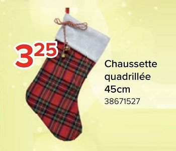 Promotions Chaussette quadrillée - Produit Maison - Euroshop - Valide de 21/11/2022 à 31/12/2022 chez Euro Shop