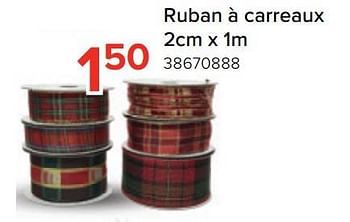 Promotions Ruban à carreaux - Produit Maison - Euroshop - Valide de 21/11/2022 à 31/12/2022 chez Euro Shop