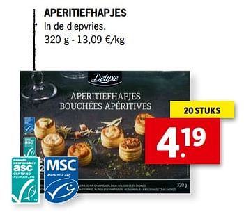 Promoties Aperitiefhapjes - Deluxe - Geldig van 10/12/2022 tot 31/12/2022 bij Lidl