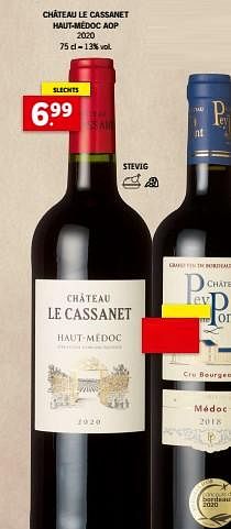 Promoties Château le cassanet haut-médoc aop - Rode wijnen - Geldig van 10/12/2022 tot 31/12/2022 bij Lidl