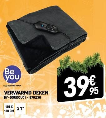 Promoties Be you verwarmd deken by-doudou01 - Be You - Geldig van 07/12/2022 tot 31/12/2022 bij Electro Depot