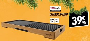 Promoties Cosylife plancha bambou cosylife cl-plb - Cosylife - Geldig van 07/12/2022 tot 31/12/2022 bij Electro Depot