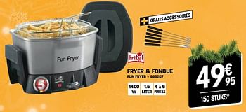 Promoties Fritel fryer + fondue fun fryer - Fritel - Geldig van 07/12/2022 tot 31/12/2022 bij Electro Depot