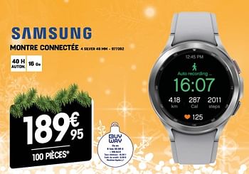 Promotions Samsung montre connectée 4 silver 46 mm - Samsung - Valide de 07/12/2022 à 31/12/2022 chez Electro Depot