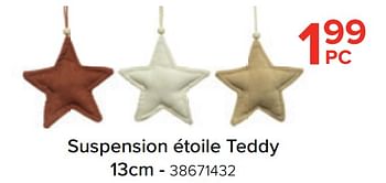 Promotions Suspension étoile teddy - Produit Maison - Euroshop - Valide de 21/11/2022 à 31/12/2022 chez Euro Shop
