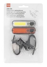 HEMA Fietslampjes Oplaadbaar LED USB - 2 Stuks-Huismerk - Hema