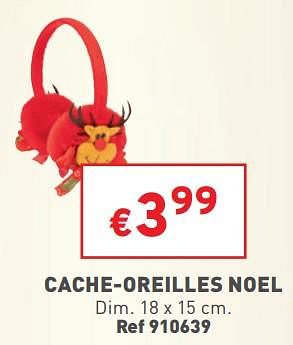 Promotions Cache-oreilles noel - Produit maison - Trafic  - Valide de 14/12/2022 à 19/12/2022 chez Trafic