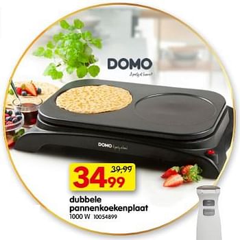 Promoties Domo elektro dubbele pannenkoekenplaat - Domo elektro - Geldig van 12/12/2022 tot 02/01/2023 bij yess!