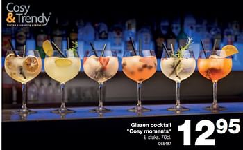 Promoties Glazen cocktail cosy moments - Cosy & Trendy - Geldig van 01/12/2022 tot 31/12/2022 bij Home & Co