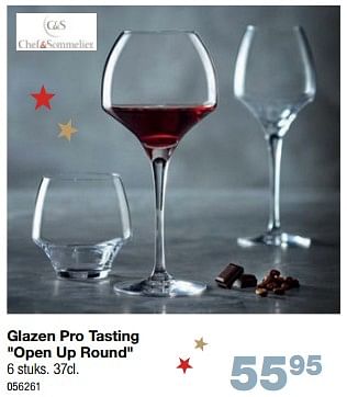 Promoties Glazen pro tasting open up round - Chef & Sommelier - Geldig van 01/12/2022 tot 31/12/2022 bij Home & Co