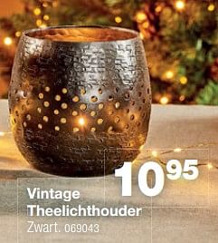 Promoties Vintage theelichthouder - Huismerk - Home & Co - Geldig van 01/12/2022 tot 31/12/2022 bij Home & Co