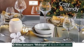 Promoties Witte lantaarn midnight - Cosy & Trendy - Geldig van 01/12/2022 tot 31/12/2022 bij Home & Co