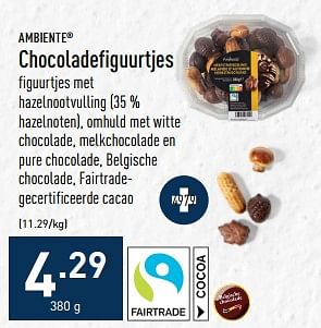 Promoties Chocoladefiguurtjes - Ambiente - Geldig van 19/12/2022 tot 30/12/2022 bij Aldi
