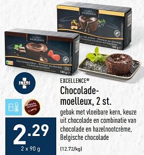 Promoties Chocolademoelleux - Excellence - Geldig van 19/12/2022 tot 30/12/2022 bij Aldi