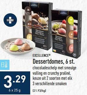 Promoties Dessertdomes - Excellence - Geldig van 19/12/2022 tot 30/12/2022 bij Aldi