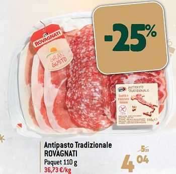 Promotions Antipasto tradizionale rovagnati - Rovagnati - Valide de 14/12/2022 à 20/12/2022 chez Match