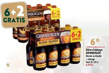 Promotions Bière d’abbaye grimbergen - Grimbergen - Valide de 14/12/2022 à 20/12/2022 chez Match