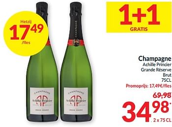 Promoties Champagne achille princier grande réserve brut - Champagne - Geldig van 19/12/2022 tot 24/12/2022 bij Intermarche