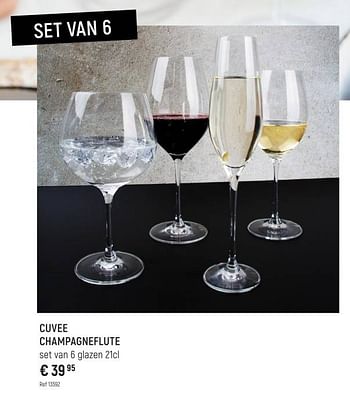 Promoties Cuvee champagneflute - Salt & Pepper - Geldig van 08/11/2022 tot 31/12/2022 bij Freetime