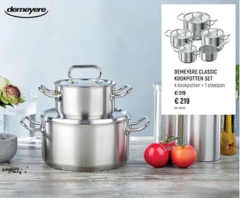 Promoties Demeyere classic kookpotten set - Demeyere - Geldig van 08/11/2022 tot 31/12/2022 bij Freetime