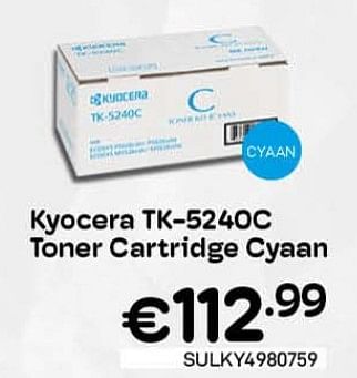 Promoties Kyocera tk-5240c toner cartridge cyaan - Kyocera - Geldig van 06/12/2022 tot 31/12/2022 bij Compudeals
