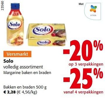 Promoties Solo margarine bakken en braden - Solo - Geldig van 14/12/2022 tot 31/12/2022 bij Colruyt