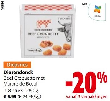 Promoties Dierendonck beef croquette met marbré de boeuf - Dierendonck - Geldig van 14/12/2022 tot 31/12/2022 bij Colruyt