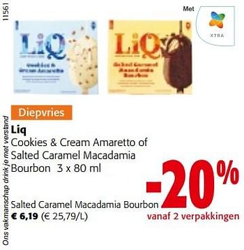 Promoties Liq salted caramel macadamia bourbon - Liq - Geldig van 14/12/2022 tot 31/12/2022 bij Colruyt