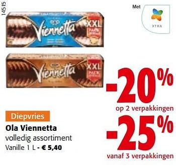 Promoties Ola viennetta vanille - Ola - Geldig van 14/12/2022 tot 31/12/2022 bij Colruyt