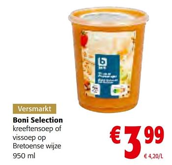 Promoties Boni selection kreeftensoep of vissoep op bretoense wijze - Boni - Geldig van 14/12/2022 tot 31/12/2022 bij Colruyt