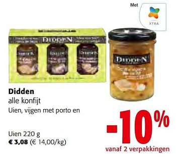 Promoties Didden konfijt uien - Didden - Geldig van 14/12/2022 tot 31/12/2022 bij Colruyt