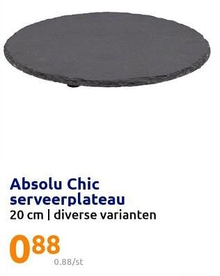 Promoties Absolu chic serveerplateau - Absolu - Geldig van 14/12/2022 tot 20/12/2022 bij Action