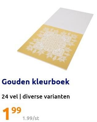 Promoties Gouden kleurboek - Huismerk - Action - Geldig van 14/12/2022 tot 20/12/2022 bij Action