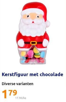 Promoties Kerstfiguur met chocolade - Huismerk - Action - Geldig van 14/12/2022 tot 20/12/2022 bij Action